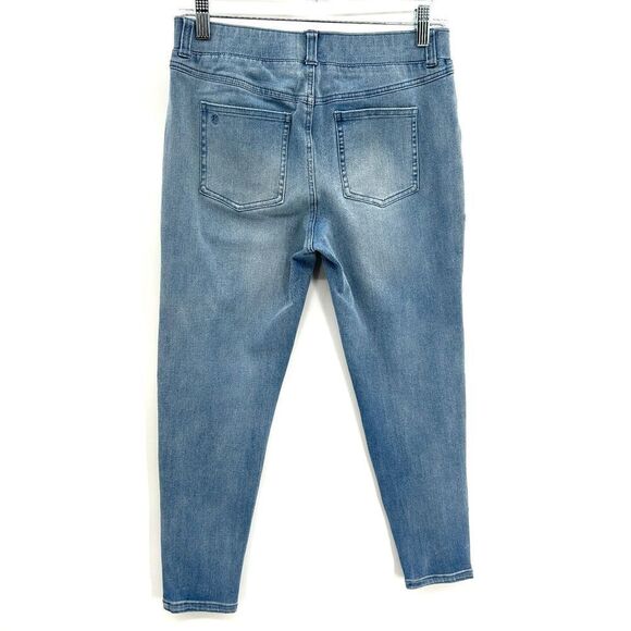 BETABRAND Light Wash Stretch Denim Pull On Skinny Jeans Size Small Petite - Picture 2 of 7